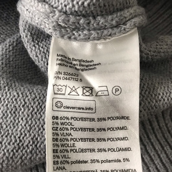 H&M Grey Baggy Mockneck Jumper/Sweater M - Picture 3 of 3